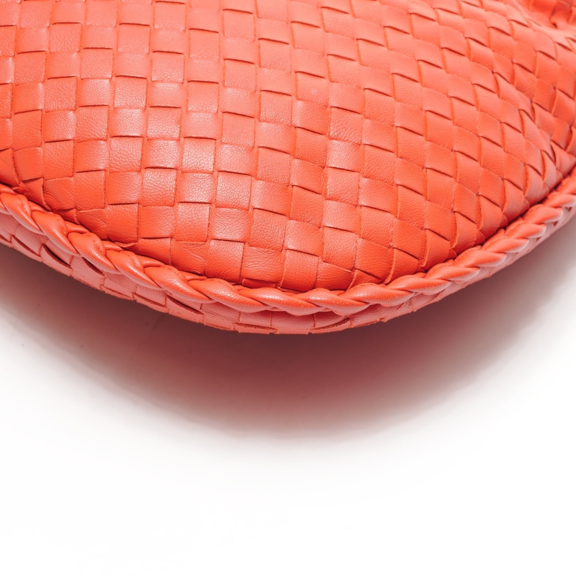 Bottega Veneta Intrecciato Hobo Bag Handbag Red