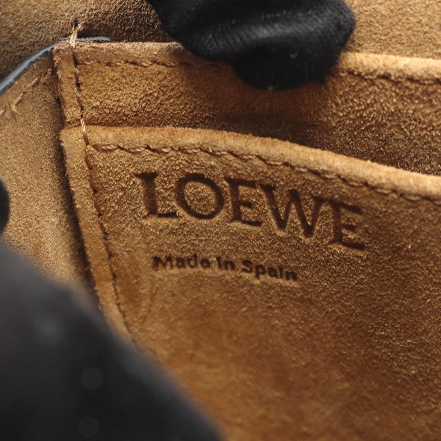 LOEWE Gate Bag Mini Shoulder Leather Women's Black