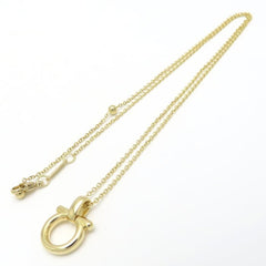 Salvatore Ferragamo Gancini Necklace, 18K Yellow Gold, Women's, Item No. 295381 — Like New