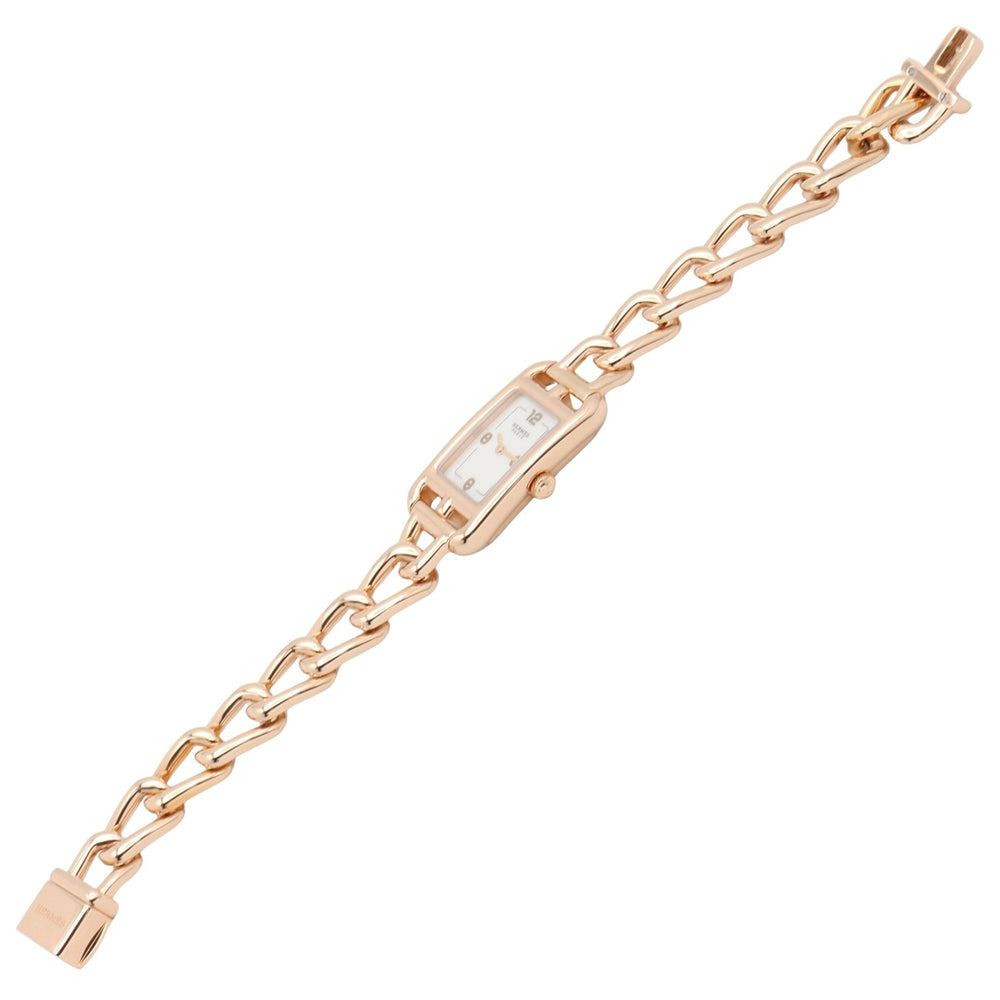 Hermes Nantucket PM 29mm Watch, 18K Pink Gold (PG), Women's, White/White Shell, NA2.170 — Very Good