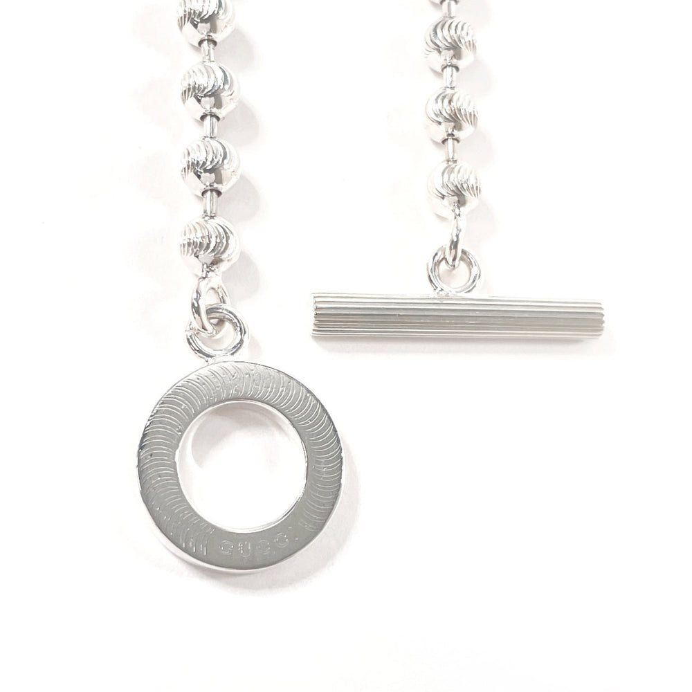 GUCCI Ball Chain Necklace 602736 J8400 8106, Sterling Silver 925, Unisex — Like New