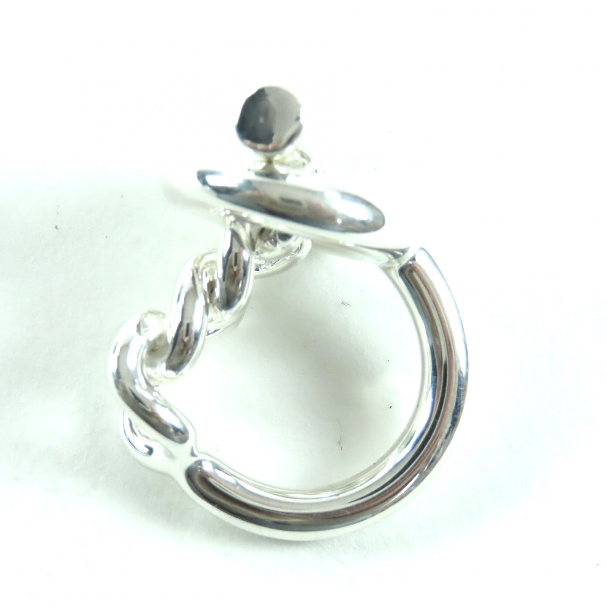 HERMES Croisette Ring, AG925, 2023 model, Silver, Size 49 (equivalent to Japanese size), Made in Italy, Weight: 15.7g — Like New