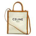 Celine Vertical Cabas Small 2-Way Tote Bag, Women's/Men's, 192082, Coated Canvas, White