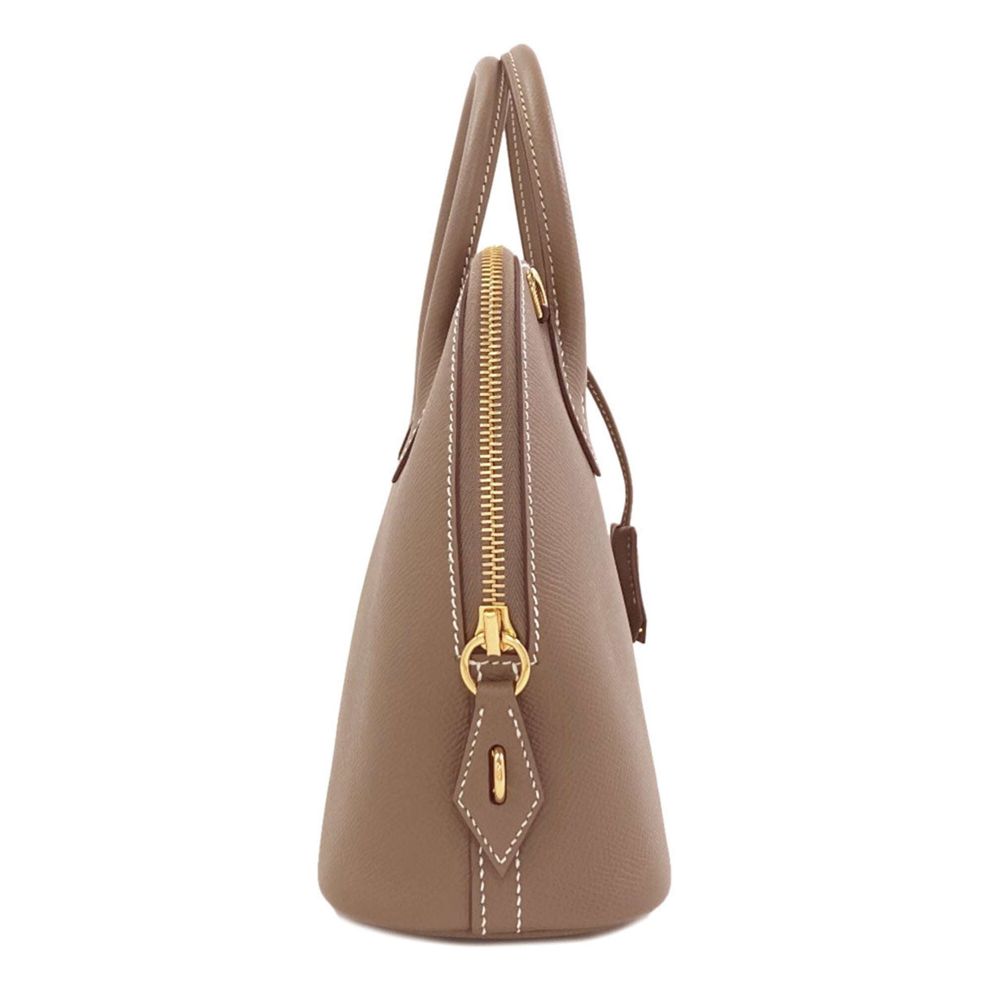 Hermes Bolide 1923 25 Etoupe Gold Hardware Handbag Epsom Leather Women's HERMES — Like New