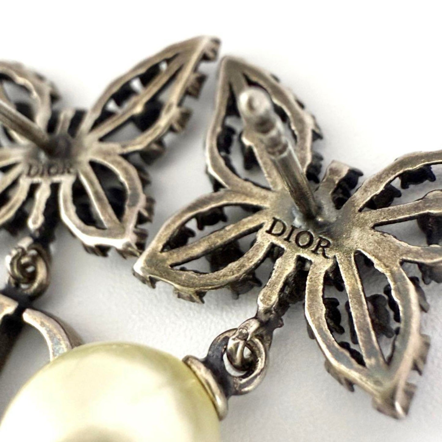 Christian Dior Dior Women's Asymmetrical Earrings Papillon Butterfly