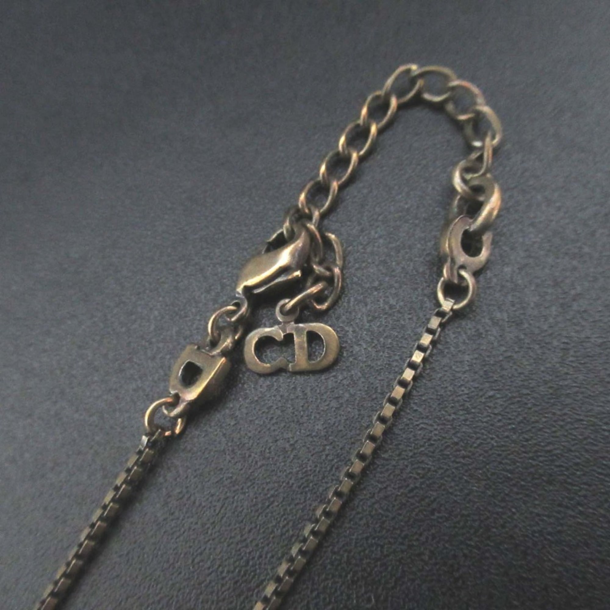 Christian Dior Vintage Color Stone Necklace, Gold, Women's