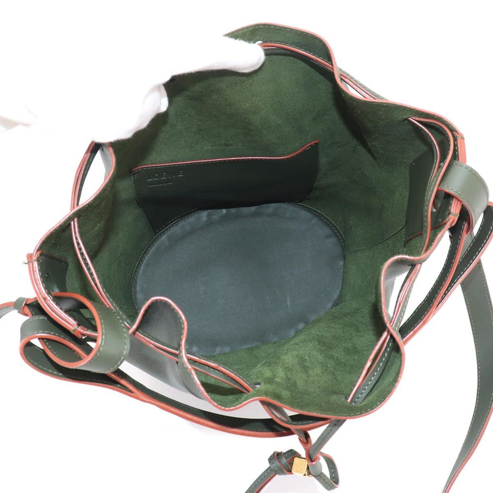 Loewe Balloon Small Shoulder Handbag, Leather, Green, Gold Hardware — Like New
