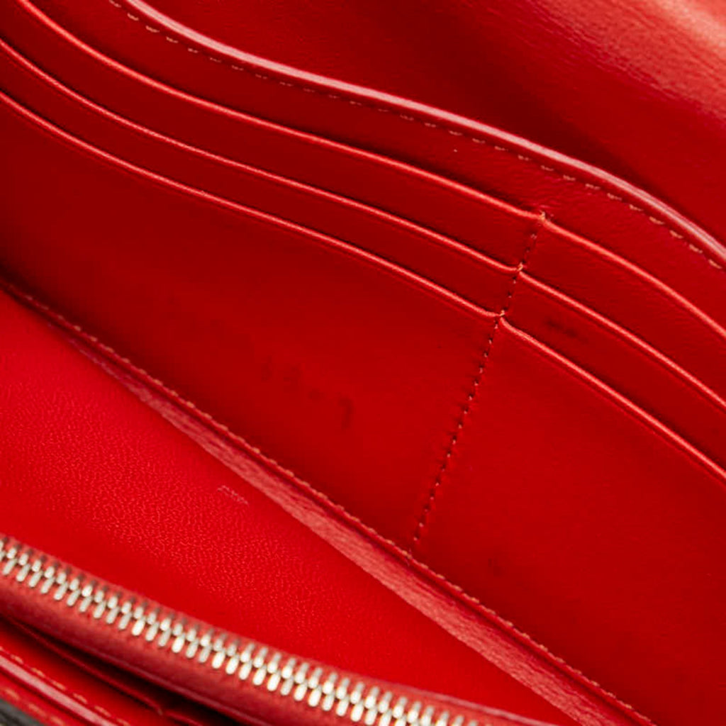 CELINE Large Flap Wallet SPG5125 Beige Leather Women's