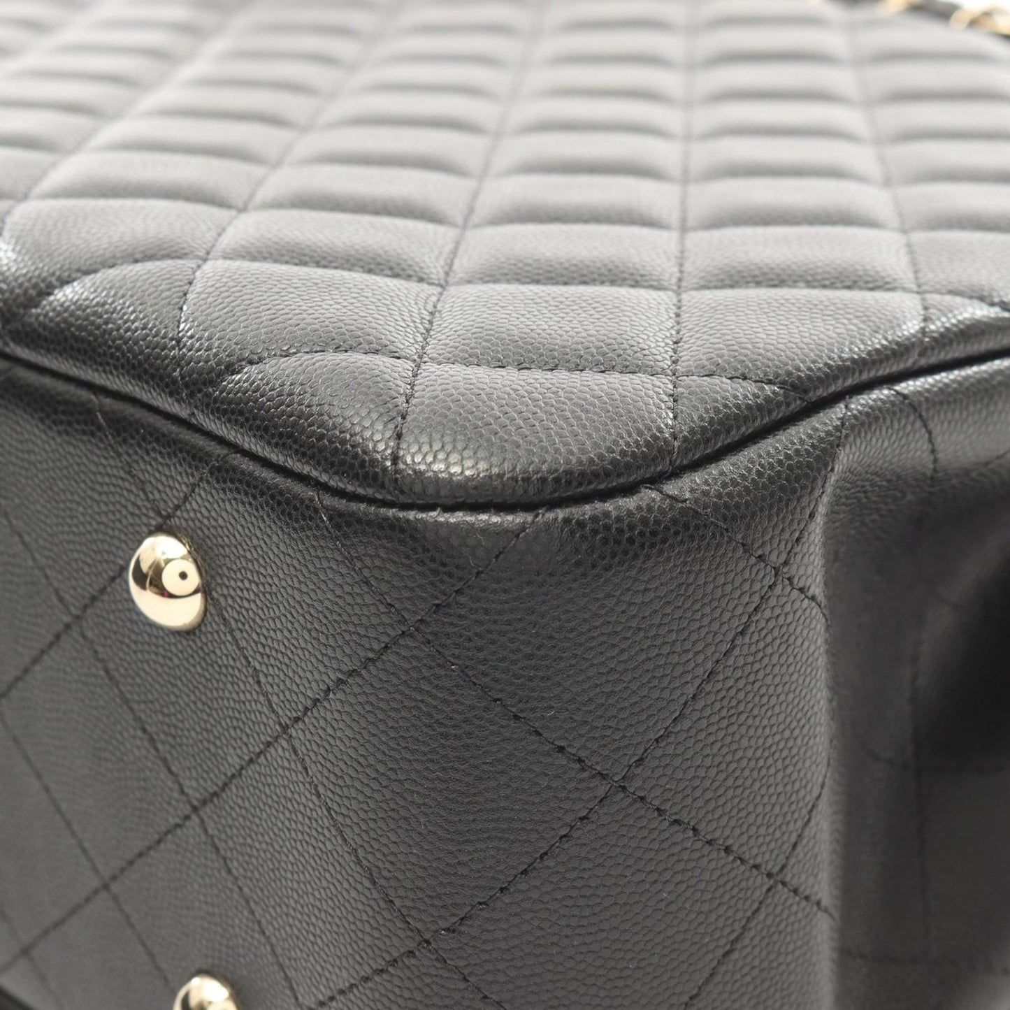 CHANEL Matelasse Large Shopping Bag, Tote Leather Calfskin, Women's, Black, A91046