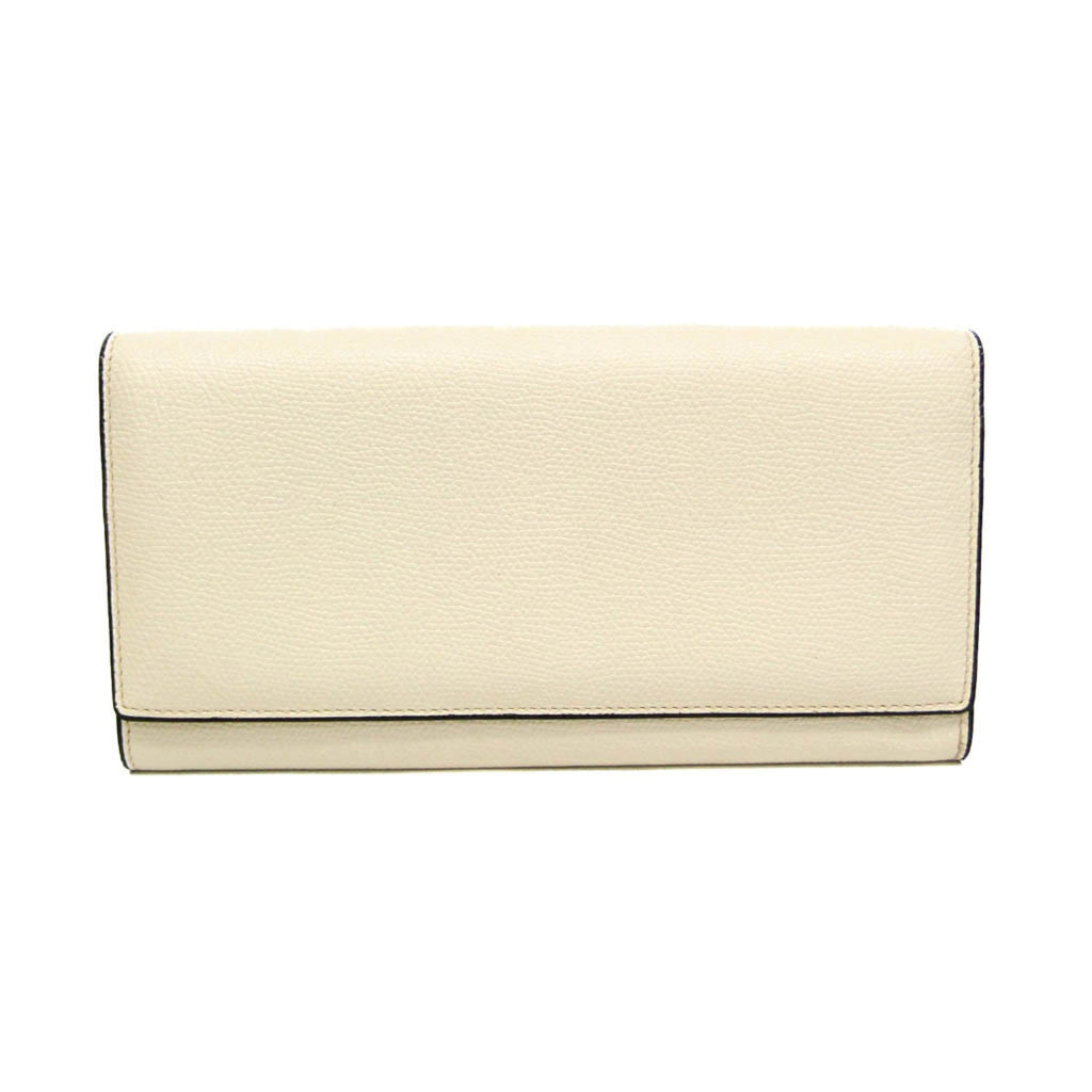 Valextra Removable 12 Card Holder V9L15 Men,Women Leather Long Wallet (bi-fold) Off-white