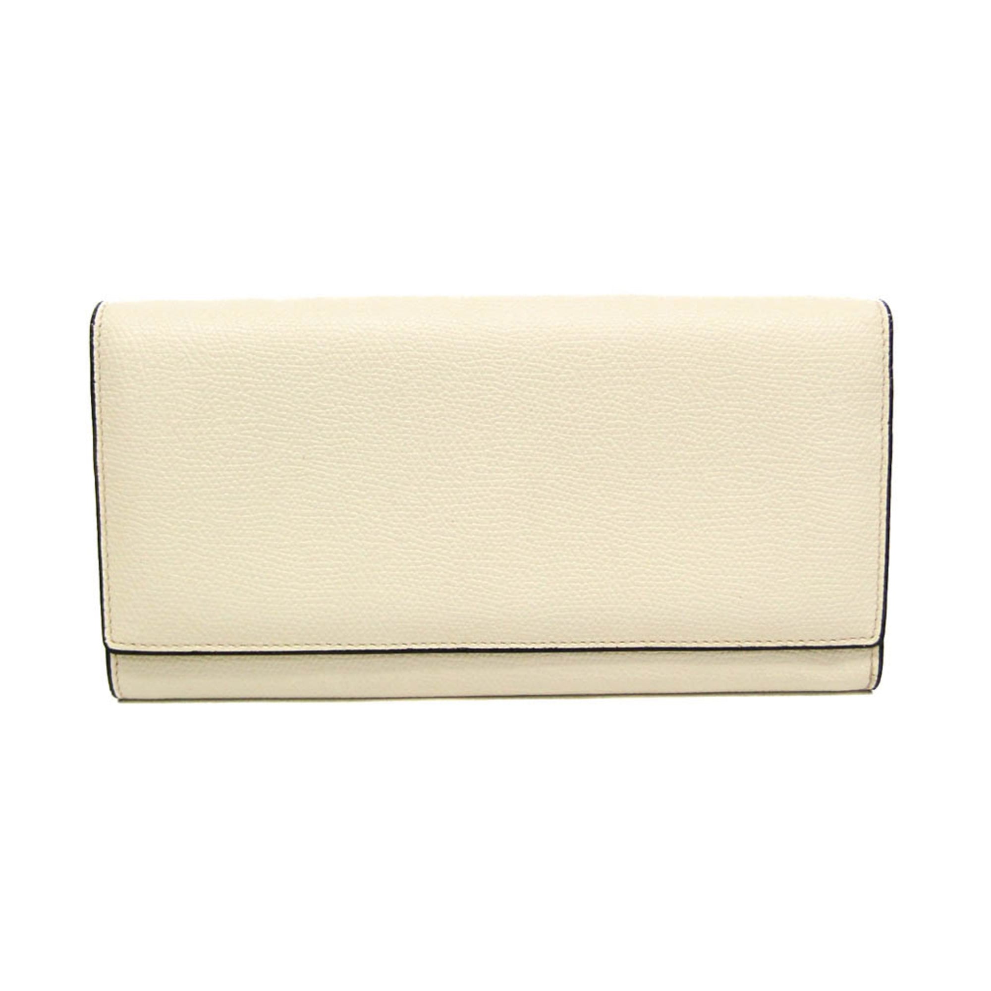 Valextra Removable 12 Card Holder V9L15 Men,Women Leather Long Wallet (bi-fold) Off-white