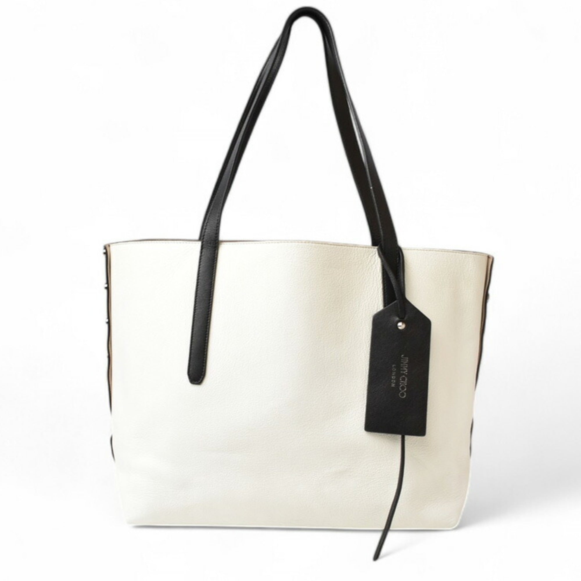 Jimmy Choo Tote Bag for Men and Women JIMMY CHOO Twist East West Black White