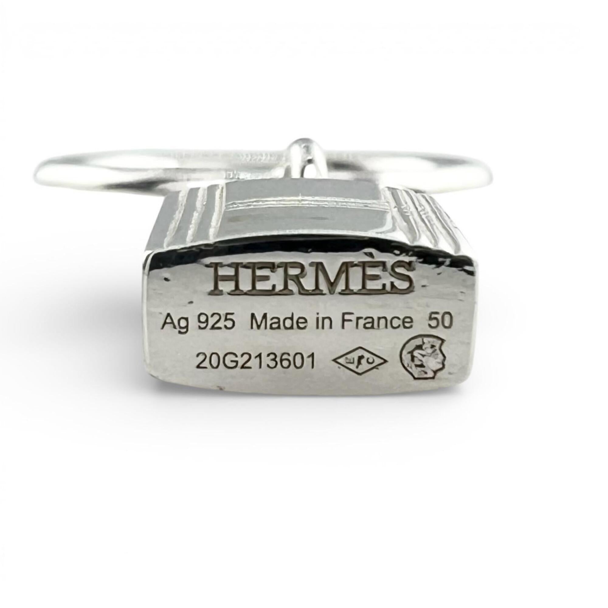 HERMES (Hermes) 2020 Amulette Cadena AG925 Ring, Silver 50, Made in France, Weight 5.5g, Women's — Like New