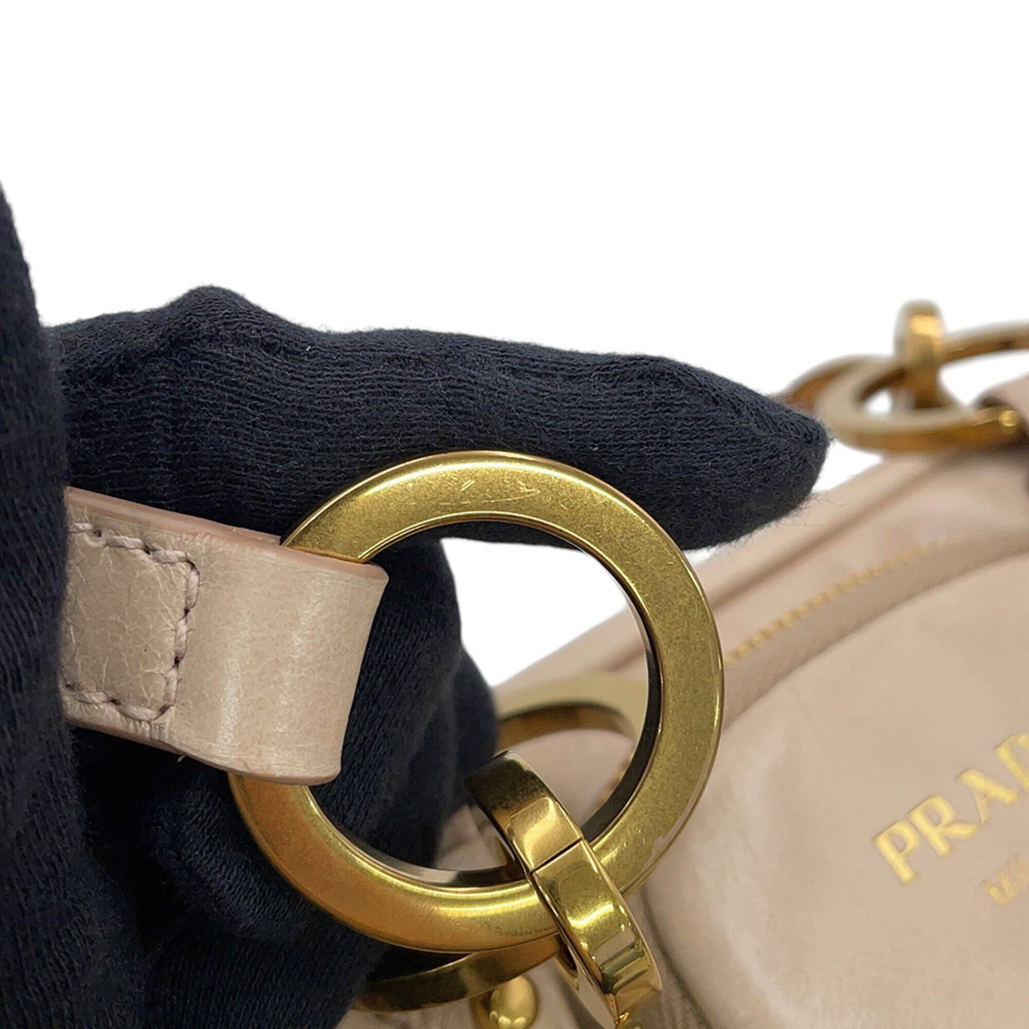 Prada handbag, dangle leather, 1BB137, PRADA — Like New