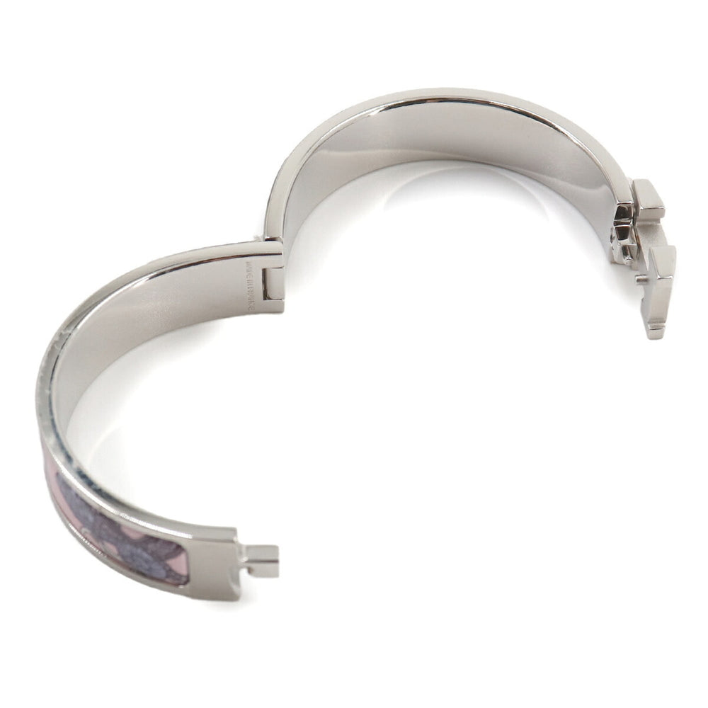 Hermes Clic H PM Honage Brides de Coeur Bangle Pink Silver — New - Store Return