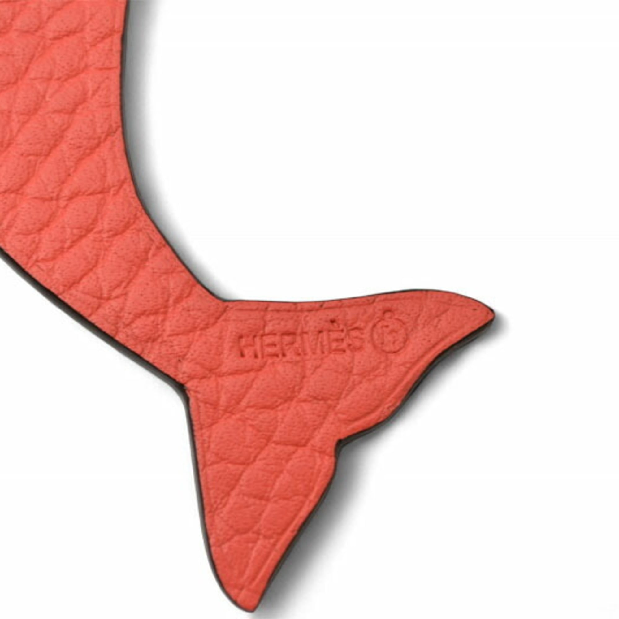 Hermes Hermès bag charm strap, dolphin motif, petite h ornament, burgundy, unused — New - Store Return