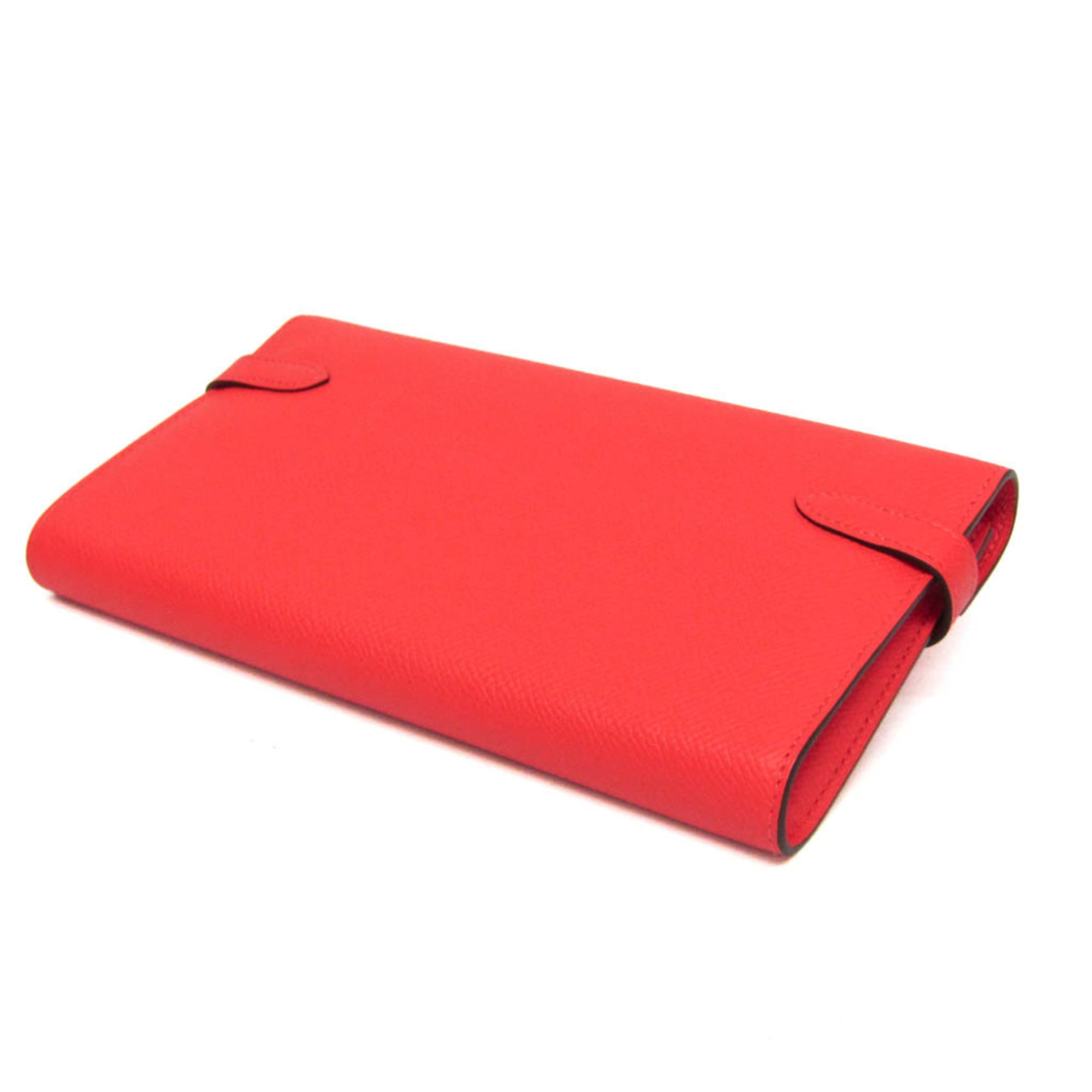 Hermes Kelly Wallet Women's Epsom Leather Long Wallet (bi-fold) Rose Jaipur,Salmon Pink