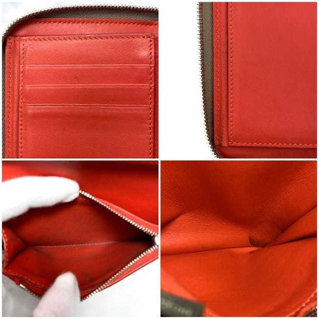 Celine Bi-fold Wallet Medium Zip Around ec-22184 Beige 104393AFE.03UN Round Leather U-PG-0188 CELINE Folding Compact Multi-function