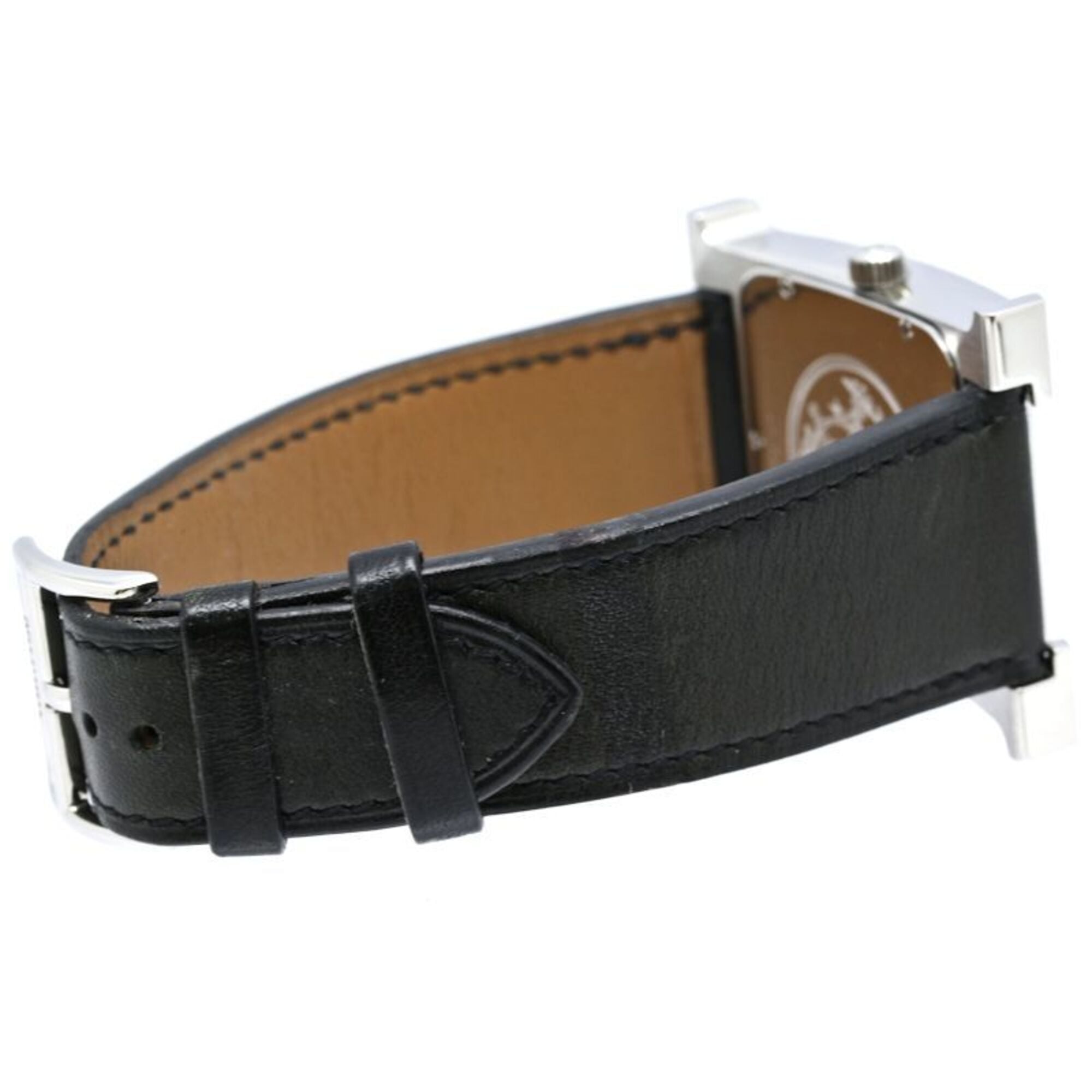 HERMES H-Watch HH1.810.260 VBN Men's Watch Stainless Steel x Cowhide Leather 40569 — Very Good