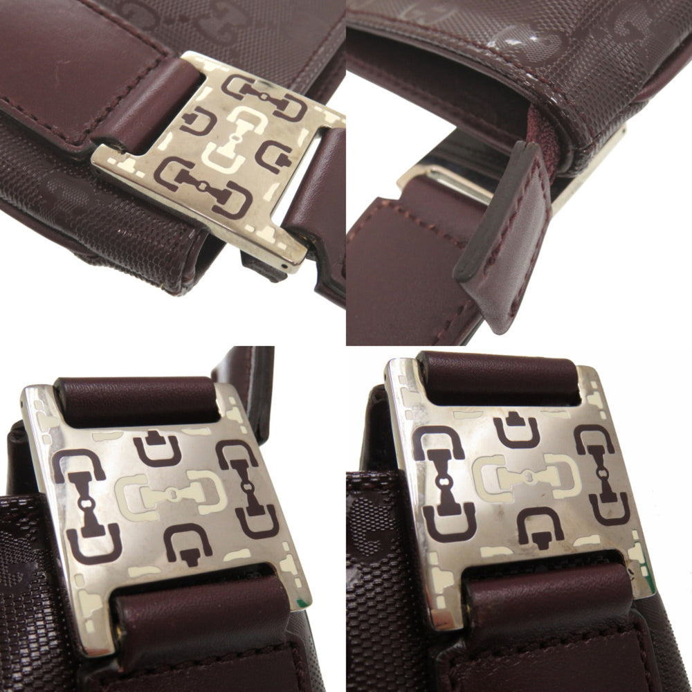 Like new Gucci GG Imprime Shoulder Bag 336670 PVC Leather Bordeaux 0684 GUCCI — Like New