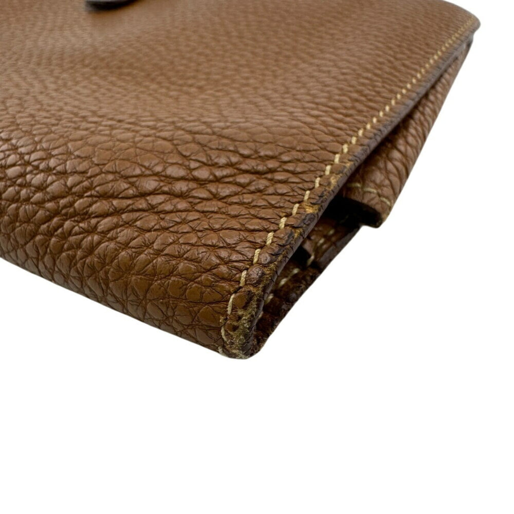 HERMES Dogon GM long wallet, brown, women's