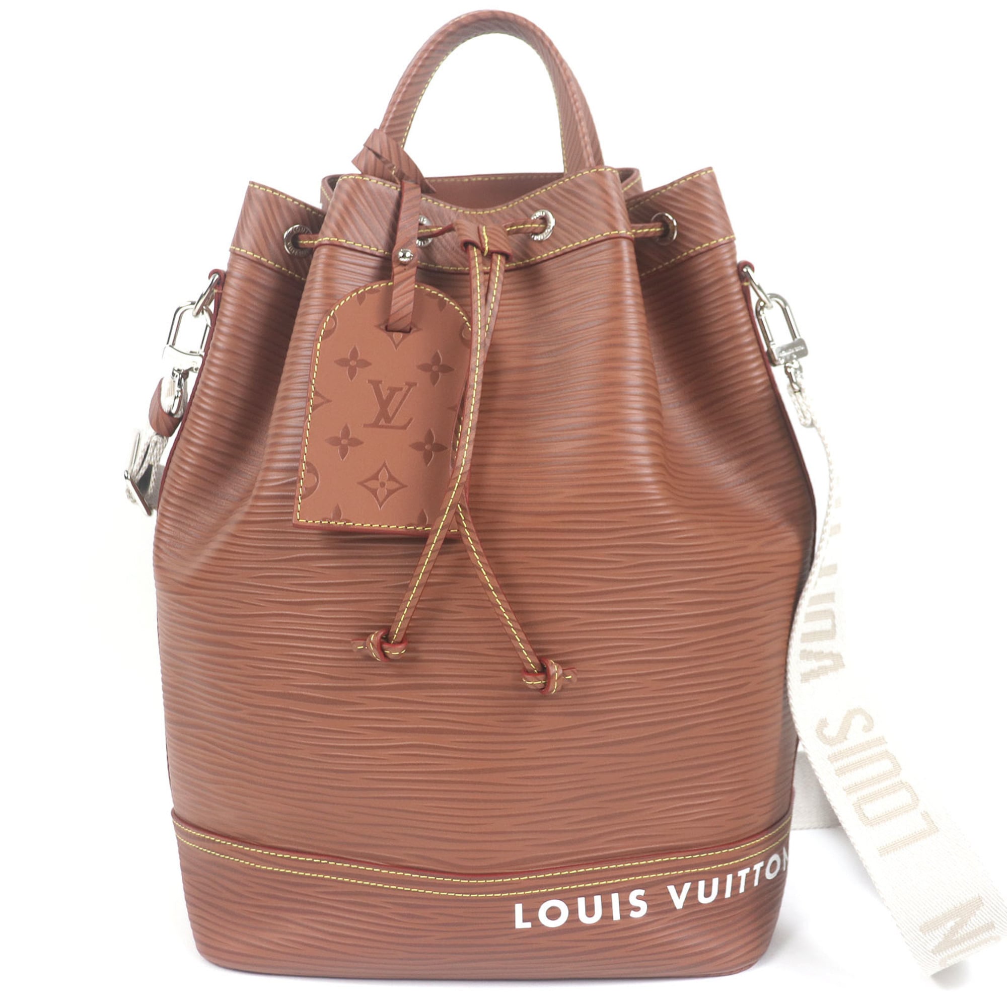 LOUIS VUITTON M23117 Maxi Noe Sling Epi XL 2-Way Leather Shoulder Bag/Handbag Brown Made in France Men's — Like New