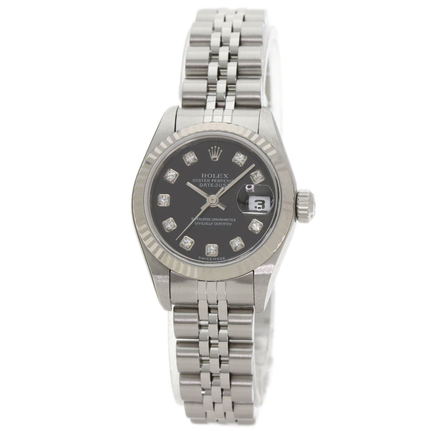Rolex 79174G Datejust 10-Piece Diamond Watch in Stainless Steel/SS/18K White Gold for Women