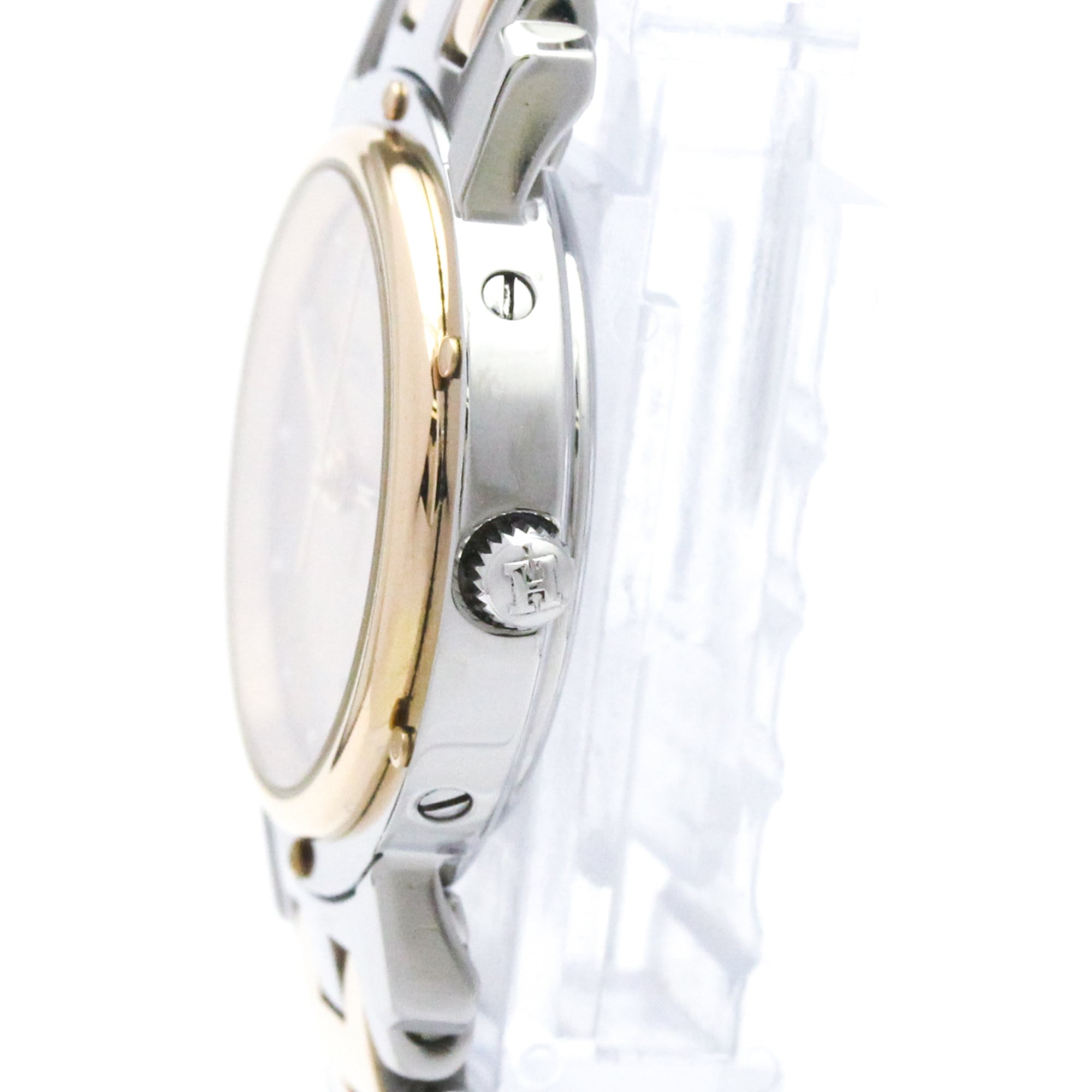 HERMES Clipper Pink Gold Plated Steel Watch CL4.221 Polished — Very Good