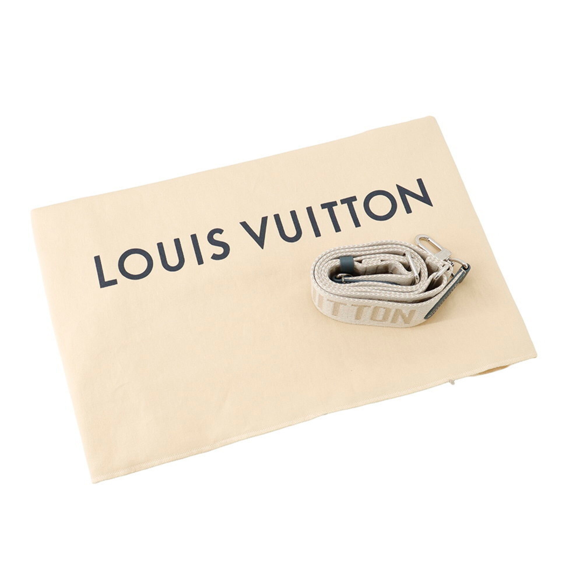 Louis Vuitton Monogram Washed Denim Weekend Tote NM M22537 2023 Men's Bag Handbag LOUIS VUITTON — Like New