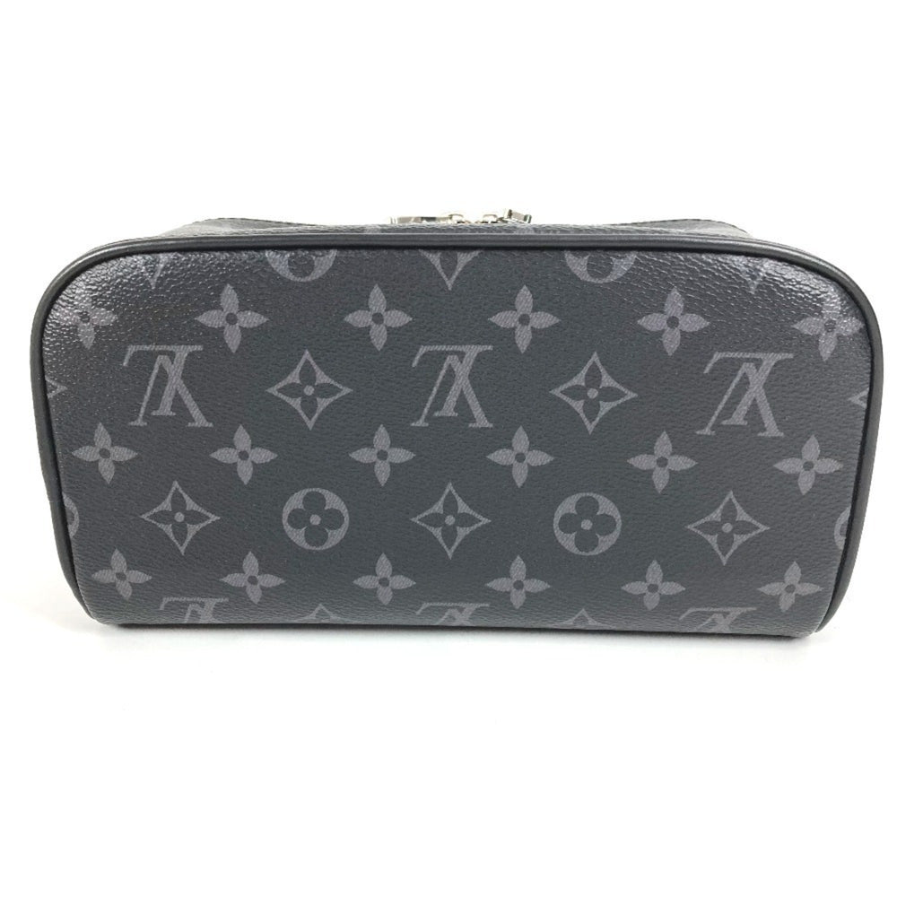 LOUIS VUITTON M11508 Monogram Eclipse Toiletry Bag, Pouch, Second Clutch Handbag, Canvas, Men's, Black — Like New