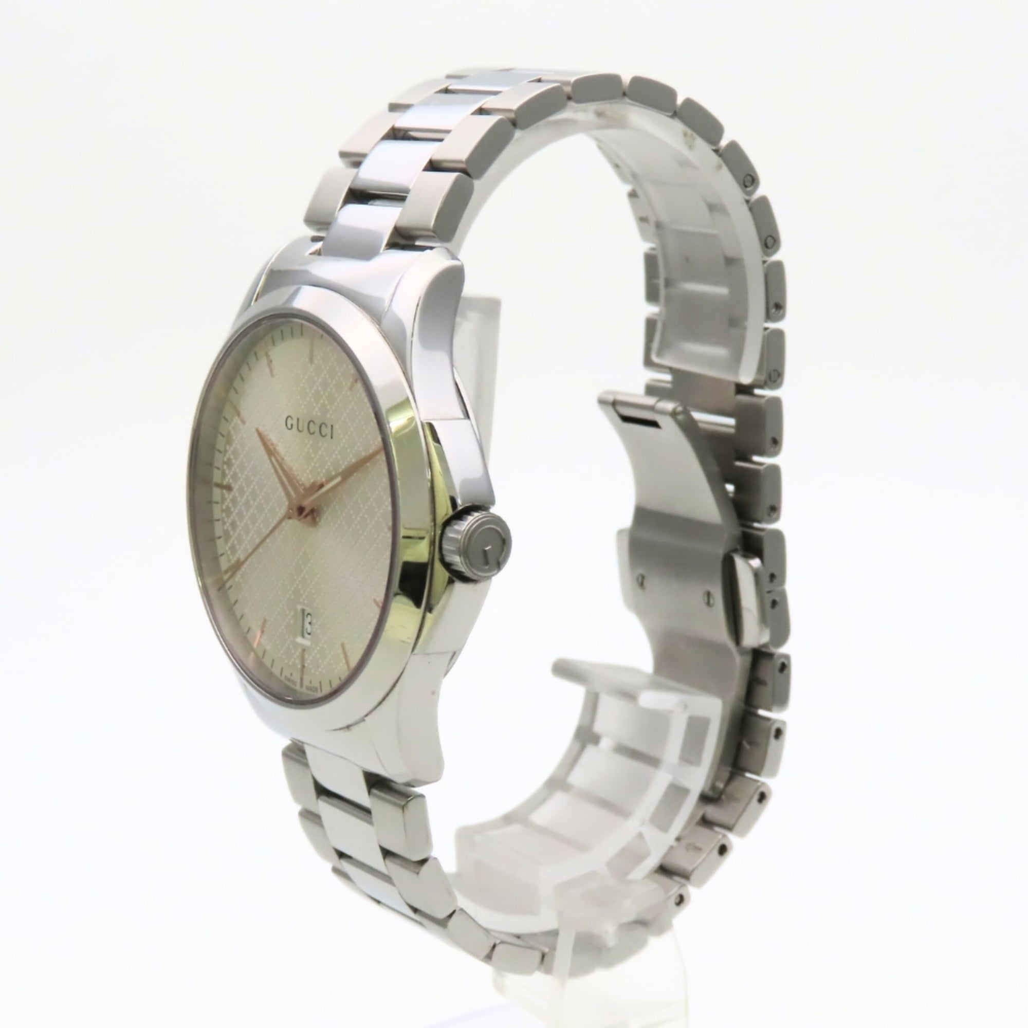 Gucci G-Timeless 126.4 SS Diamante Men's Watch GUCCI — Good