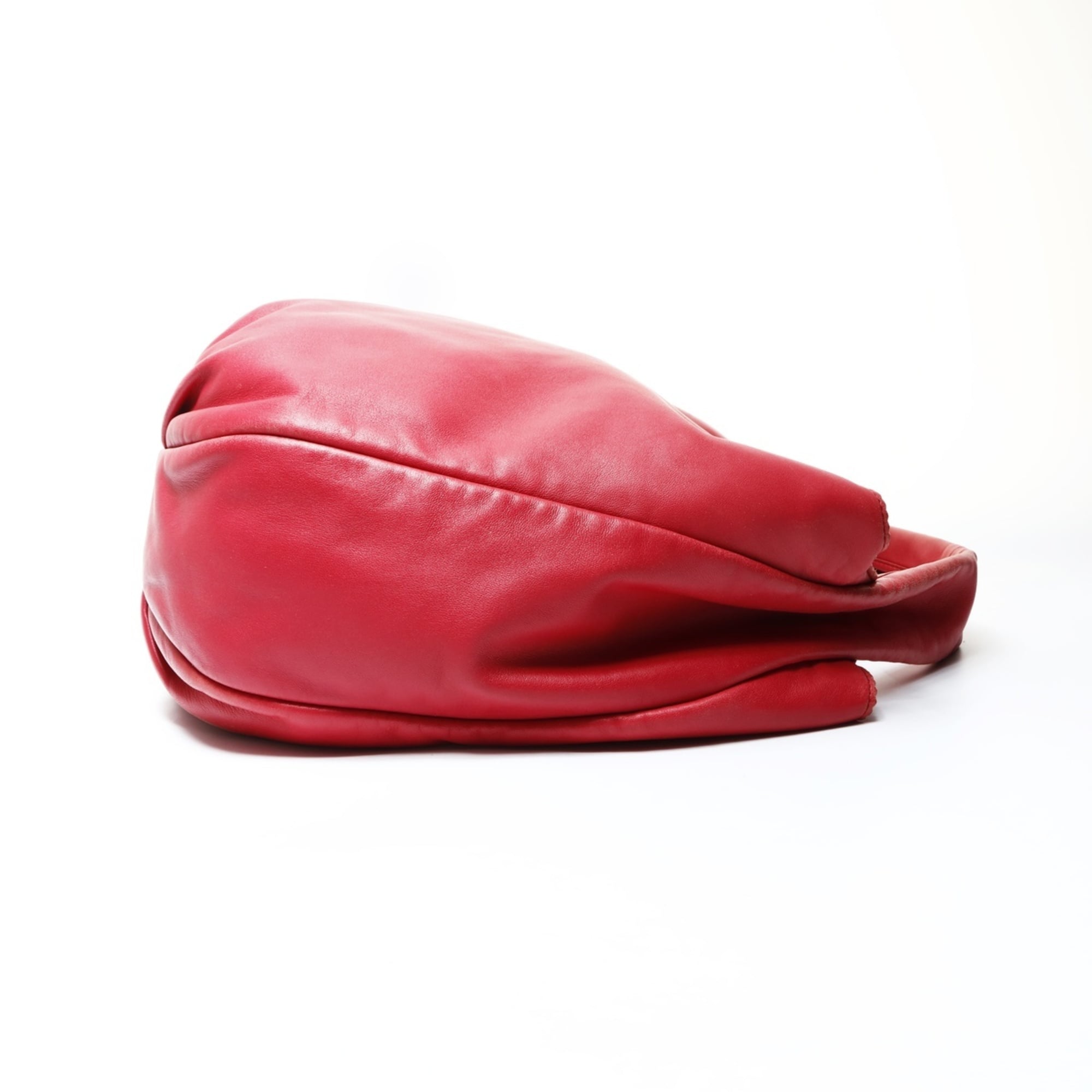 LOEWE Soft Leather Anagram Shoulder Bag in Red