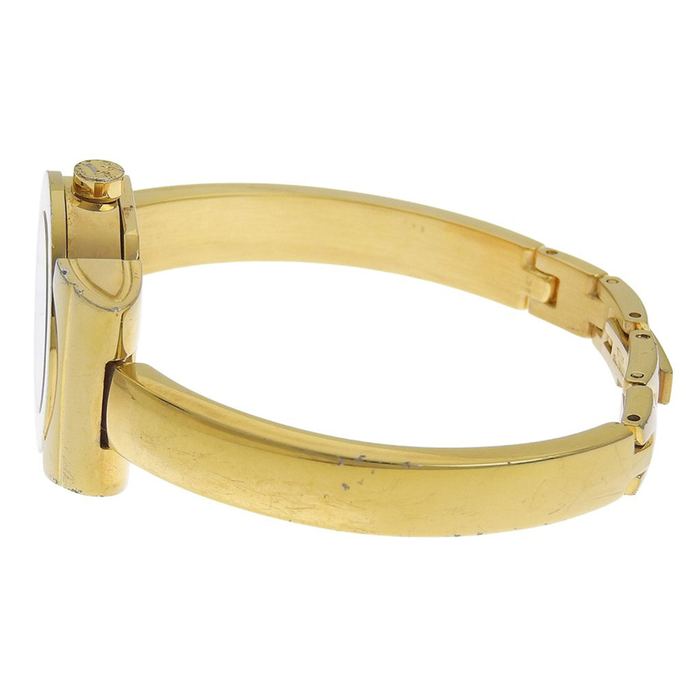 Salvatore Ferragamo Gancini Bangle Watch FQ5 Gold Plated Quartz Analog Silver Dial Women's — Good