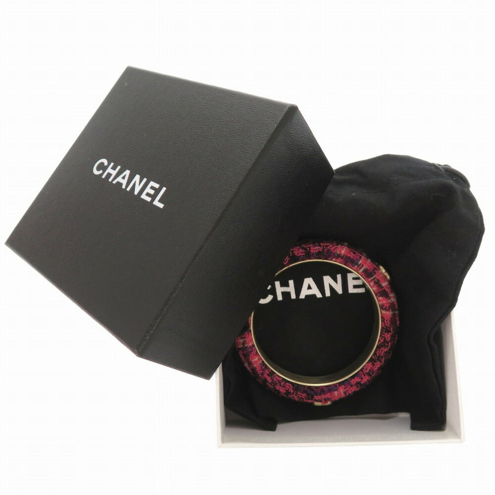 Chanel Coco Mark 09A Tweed Purple/Pink Bangle 0790CHANEL — Like New