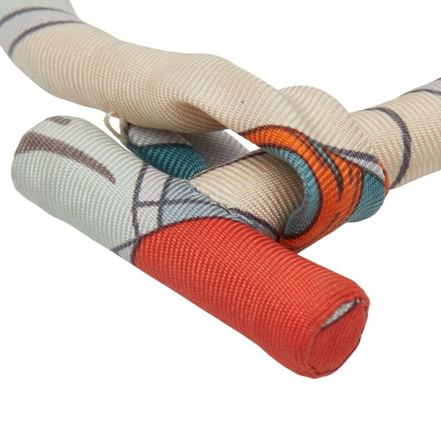 Hermes Hermès Petit H Brides de Soie Bracelet in Beige, Red, and Multicolor Silk for Women