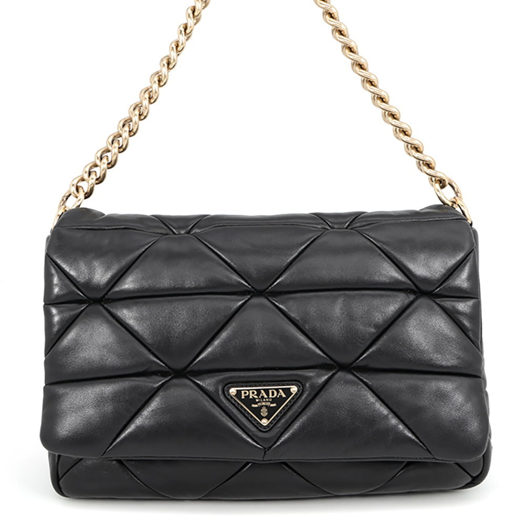 Prada Handbag System Patchwork Leather 1BD291 PRADA Black — Like New