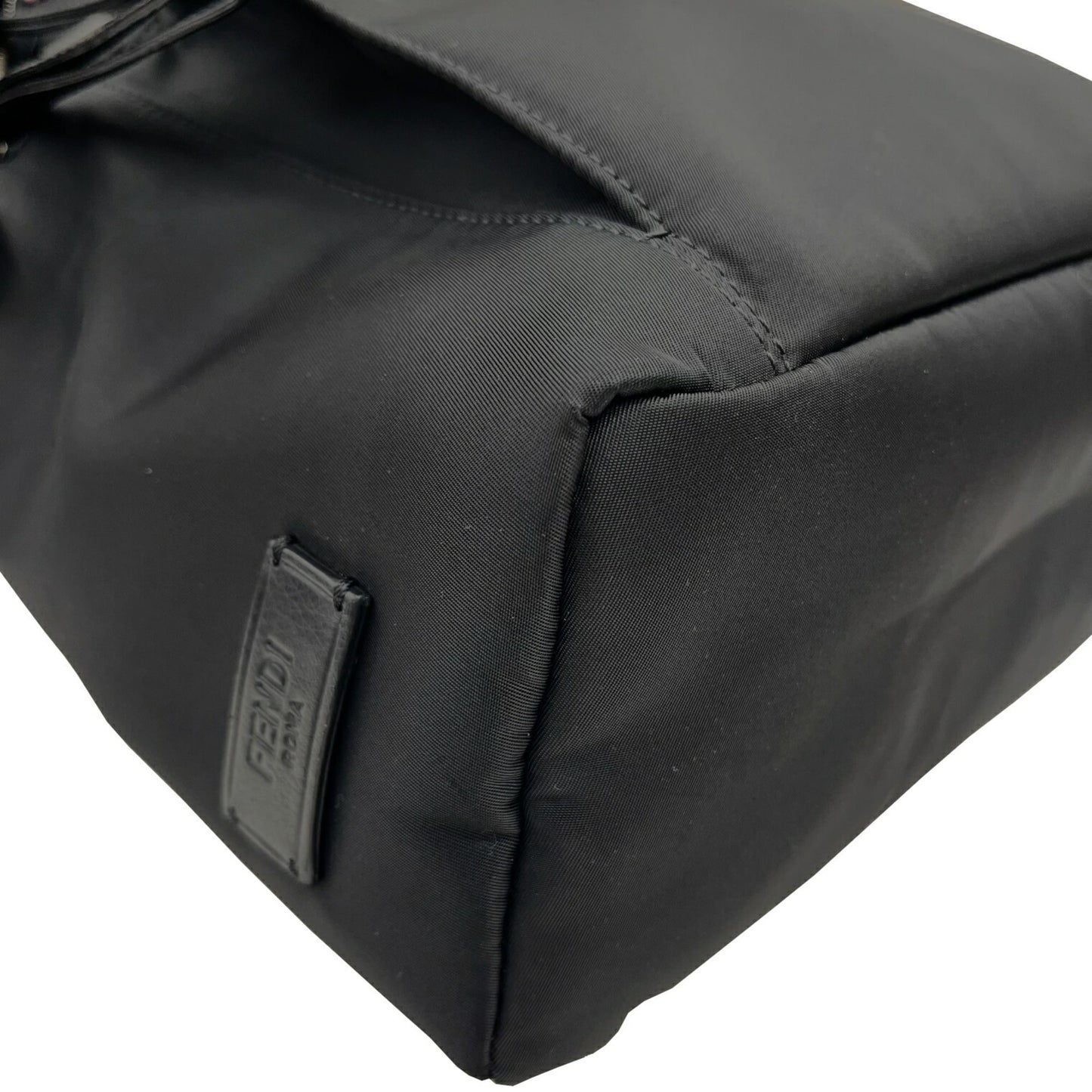 FENDI Monster Backpack 8BZ035 Nylon Leather Black Women's Men's