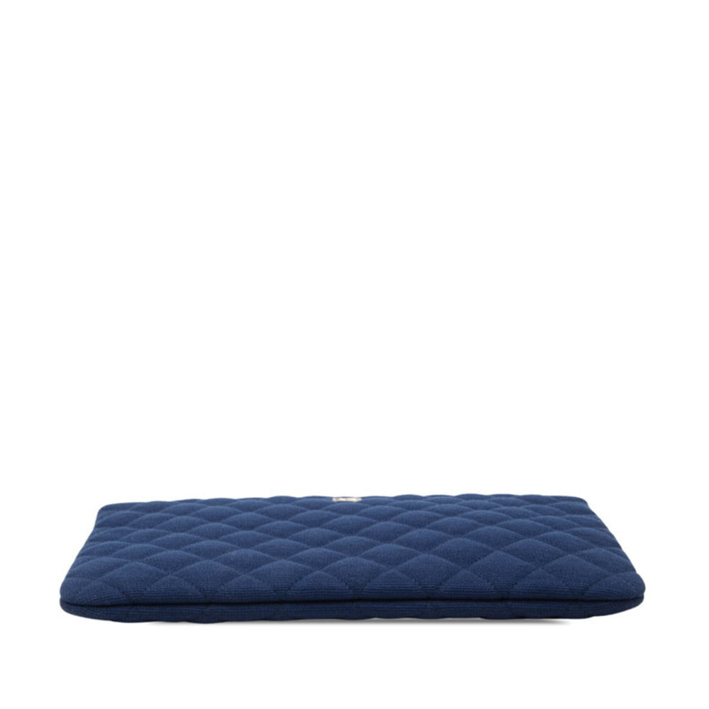 Chanel Matelassé Clutch Bag, Second Navy Canvas, Women's CHANEL — Like New