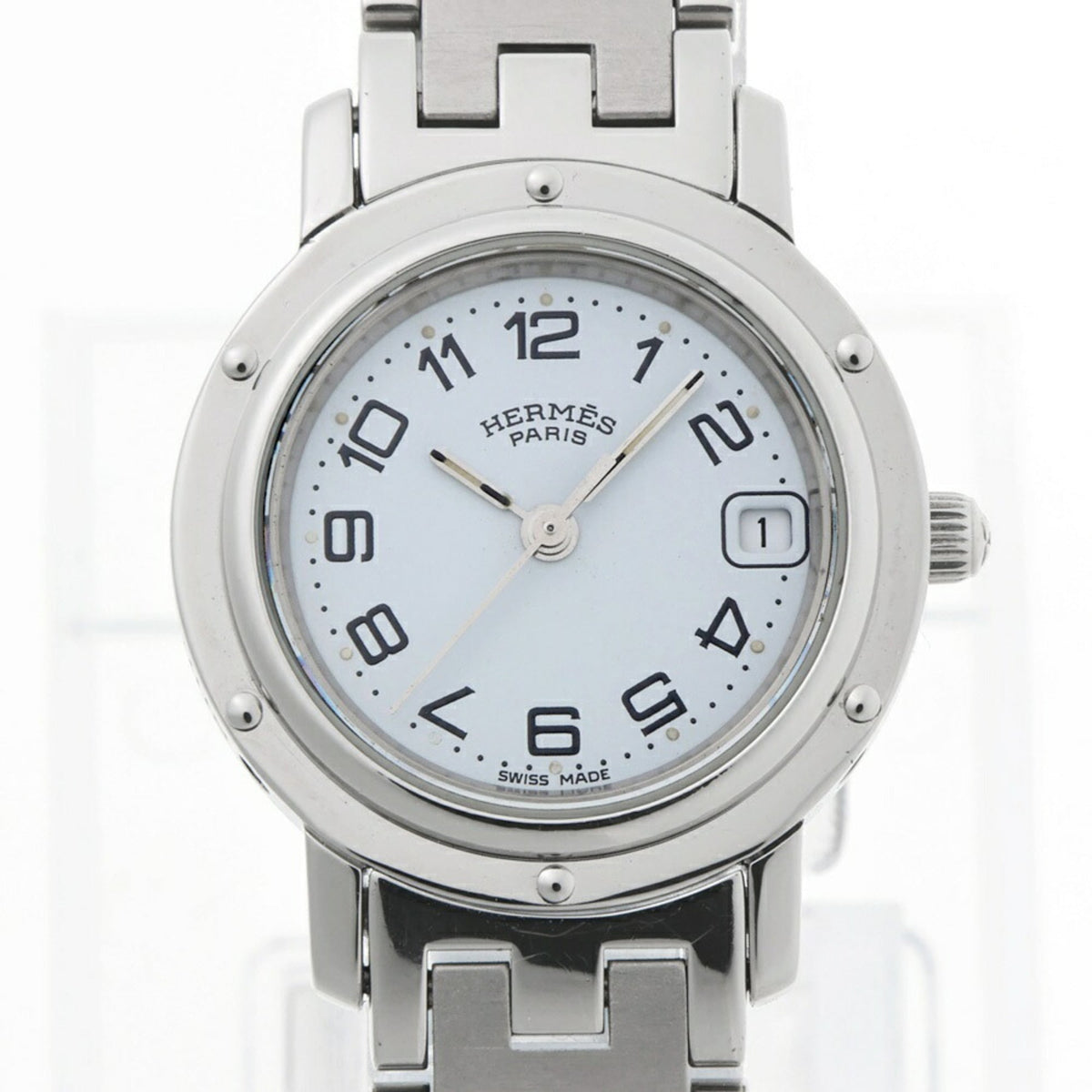 Hermes Clipper CL4.210 White Quartz Watch — Good