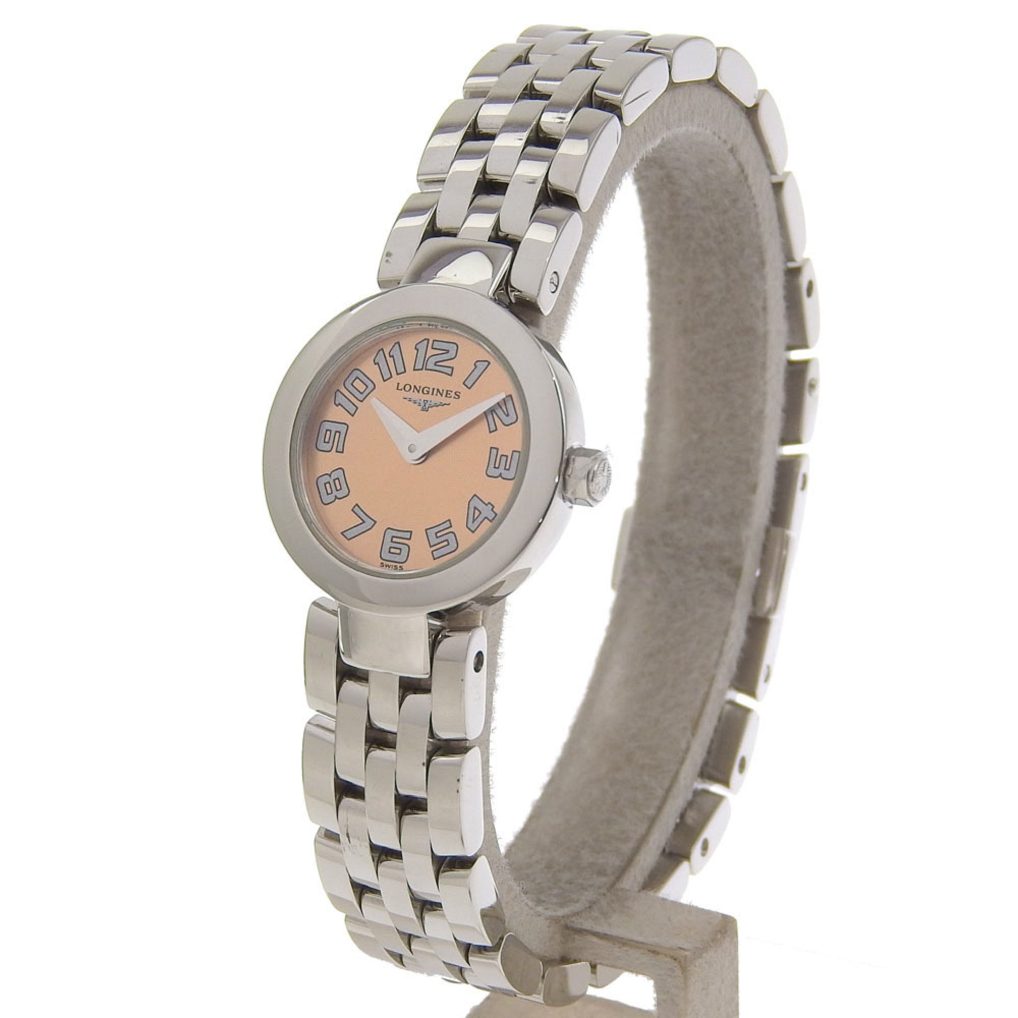 Longines Dolcevita Watch L5.174.4 Stainless Steel Quartz Analog Display Ladies — Good