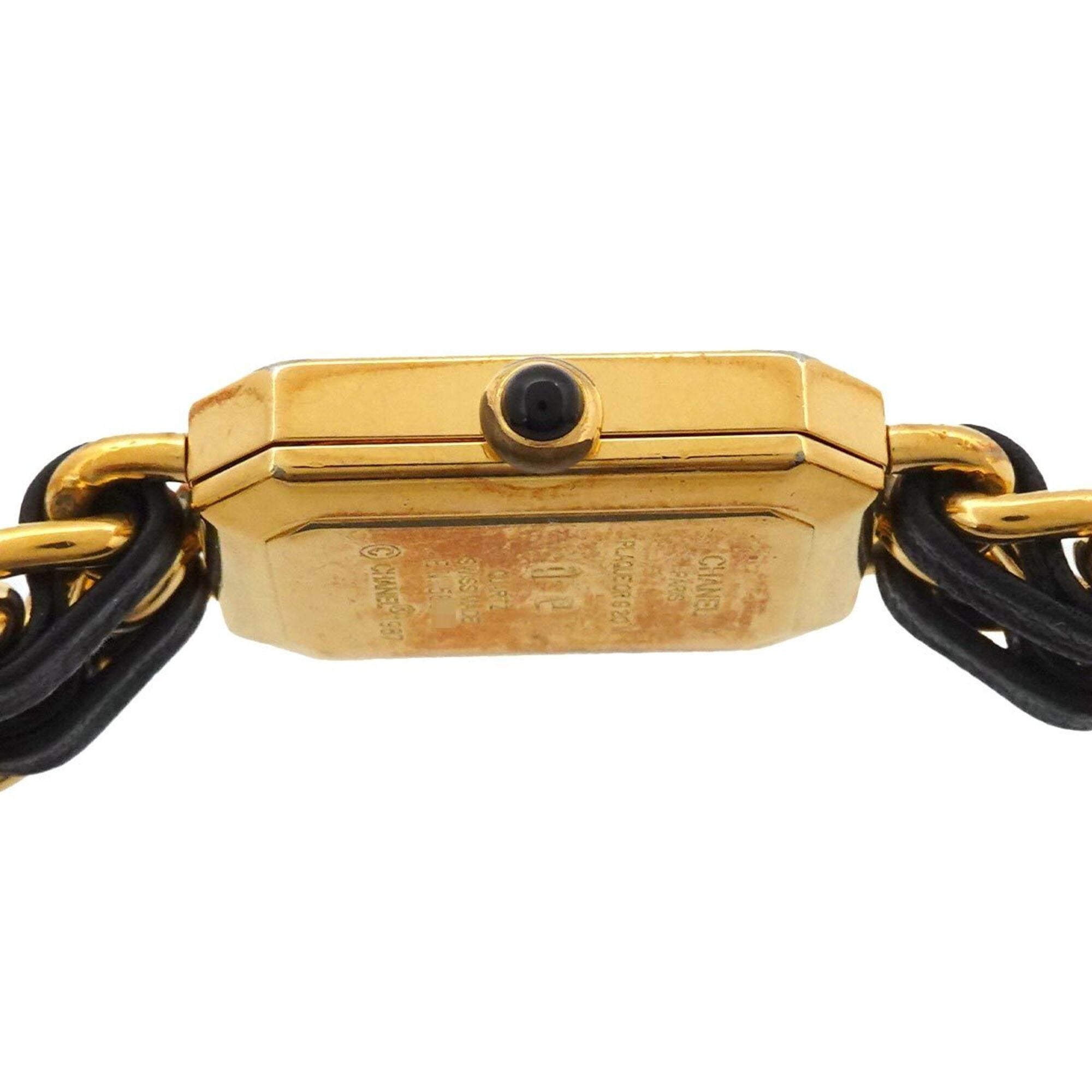 Chanel Premiere Large Size H0001 Women's Watch Black Gold Quartz — Very Good