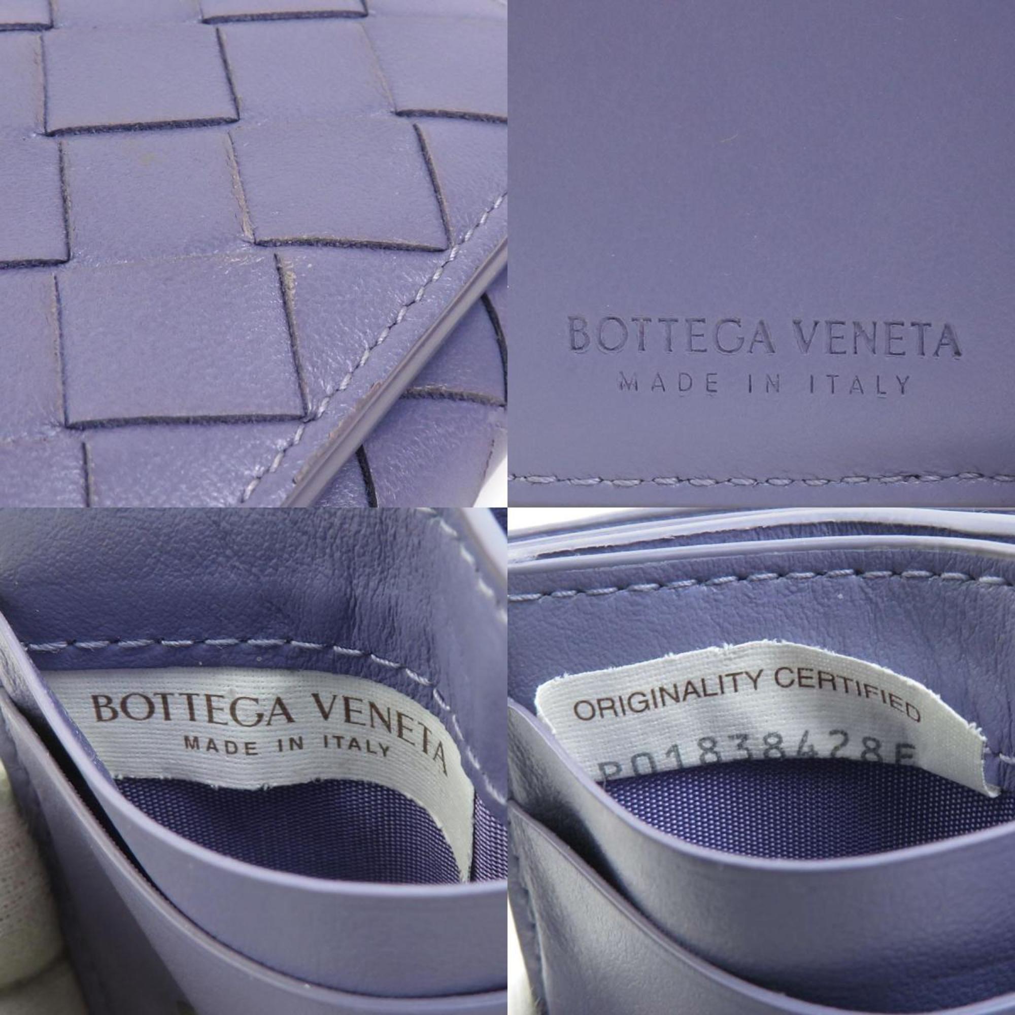 Bottega Veneta Tri-fold Wallet in Intrecciato Leather, Purple, Unisex, r10977g