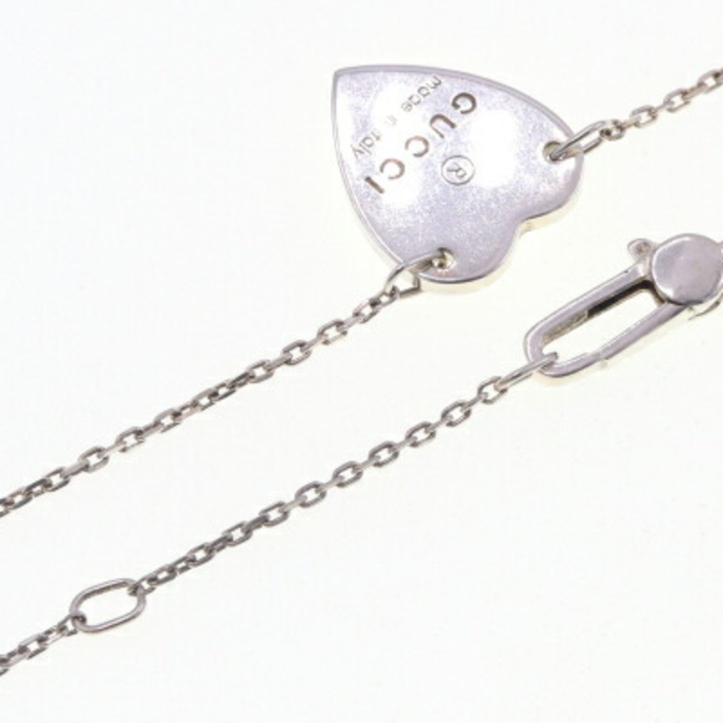 Gucci Necklace Heart Motif 223512 SV Sterling Silver 925 Pendant Women's GUCCI