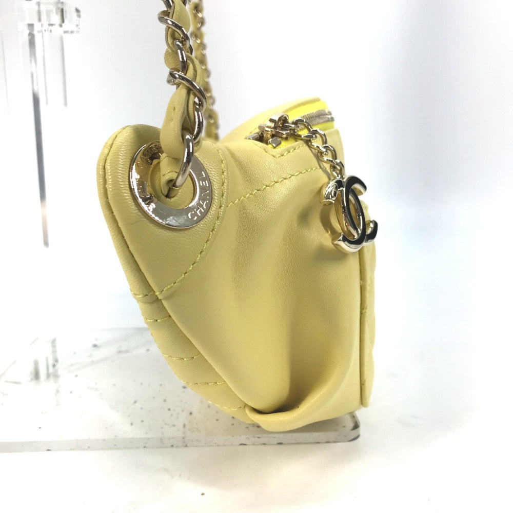 Chanel A57832 Chain Belt Bag Waist Pouch Bag Cross Quilted Matelasse body bag yellow GoldHardware — Like New