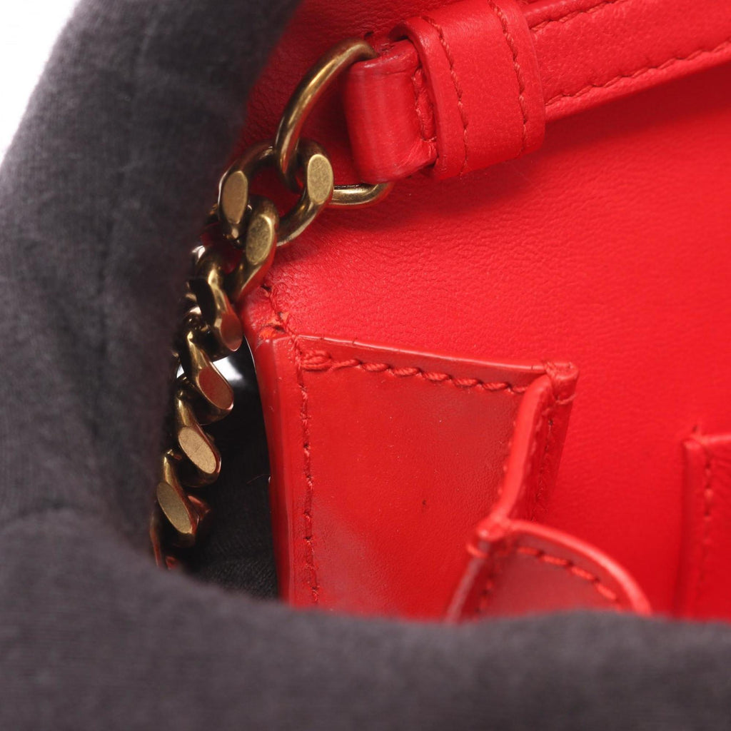 Balenciaga Hourglass Shoulder Bag, Leather, Women's, Red