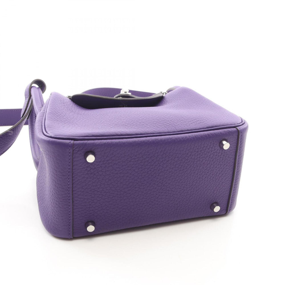 Hermes Lindy Mini 2-Way Shoulder Bag/Handbag, Leather, Calfskin (Cowhide), Taurillon Clemence Women's, Purple — New - Store Return