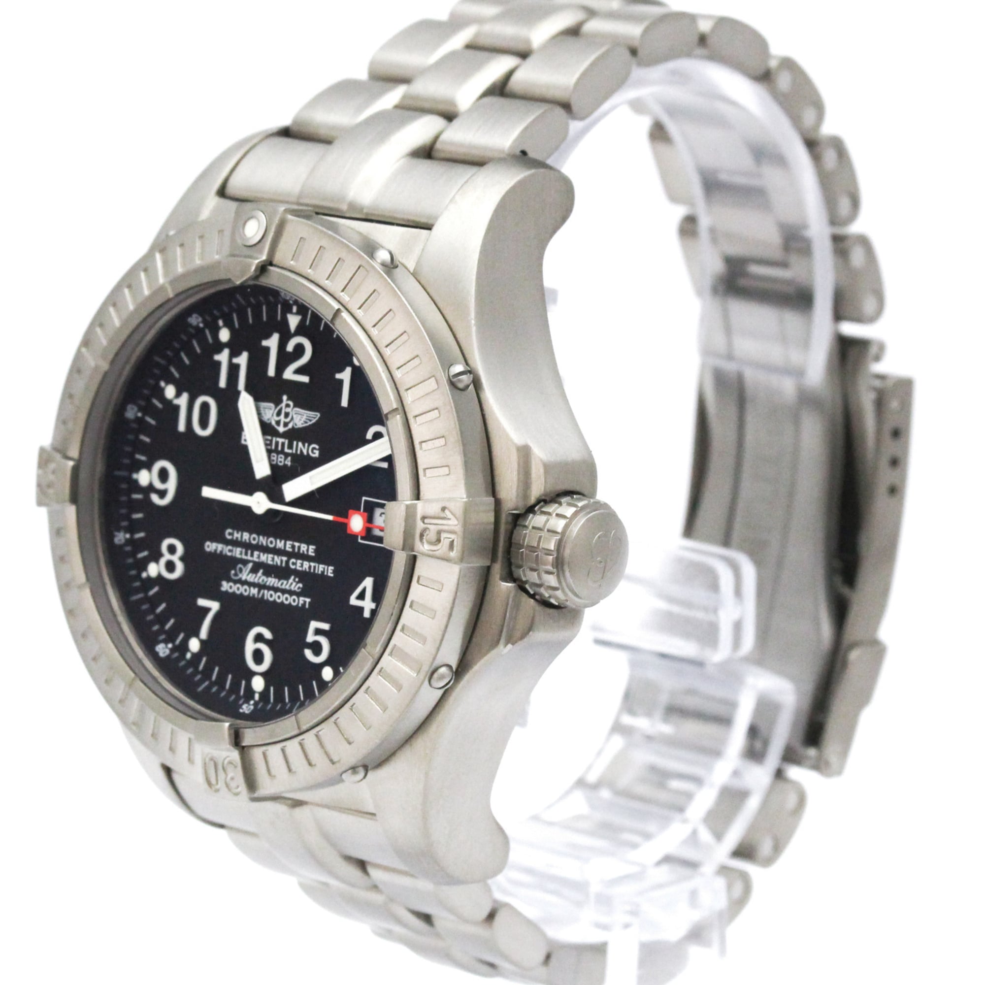 BREITLING Avenger Seawolf Titanium Automatic Mens Watch E17370 Polished — Very Good