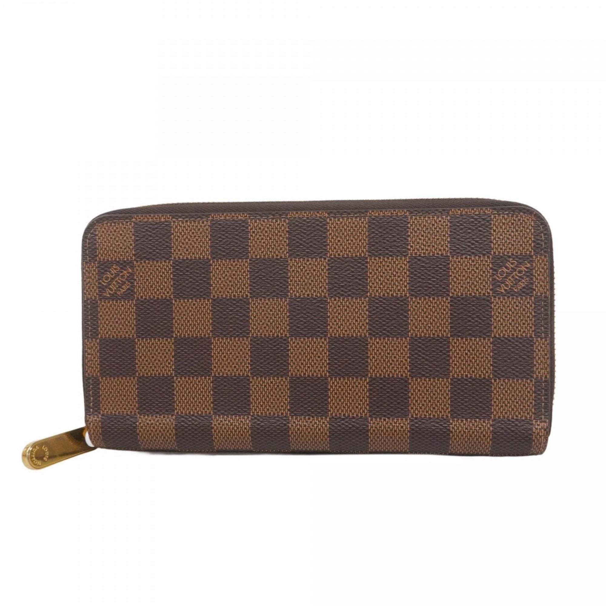 Louis Vuitton Damier Zippy Wallet N41661 Ebene Long for Men and Women