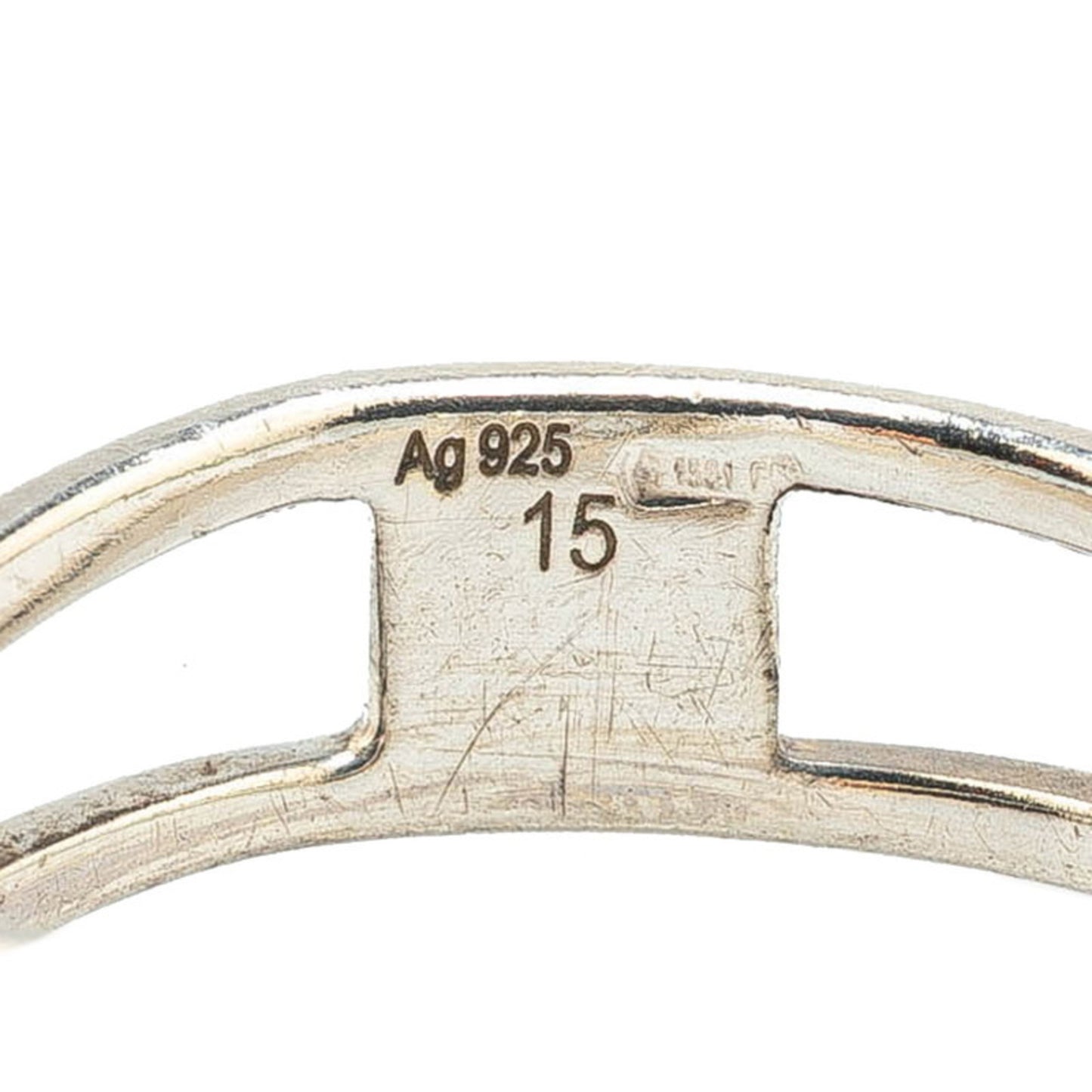 Gucci Interlocking G Slim Open Band Ring #15 SV925 Silver Women's GUCCI