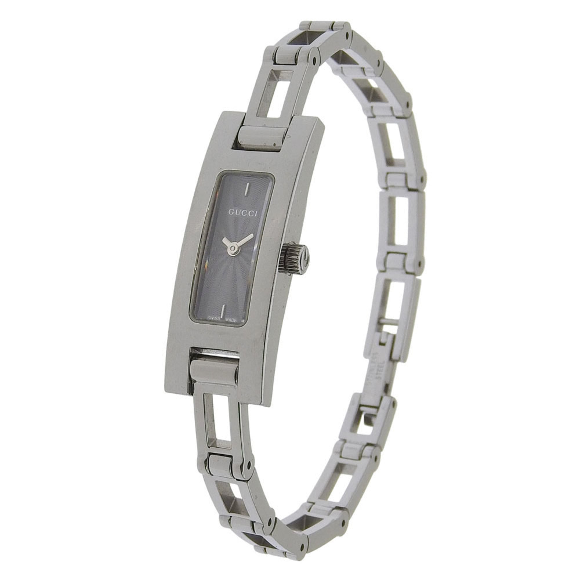 Gucci GUCCI watch 3900L stainless steel quartz analog display black dial women's — Good